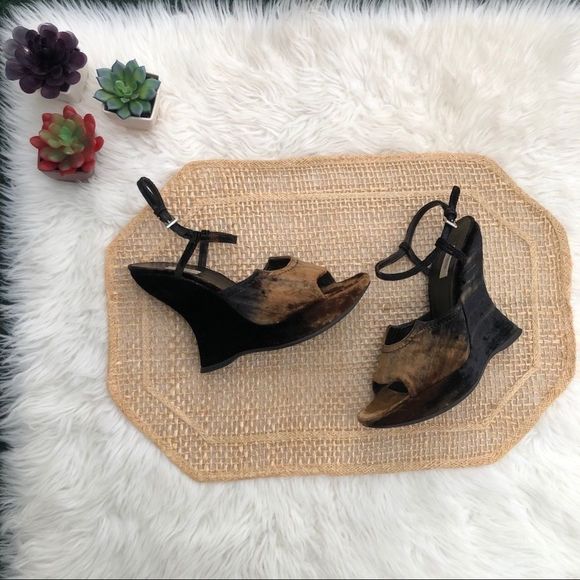 Prada Velvet Wedge Sandals - Picture 2 of 15